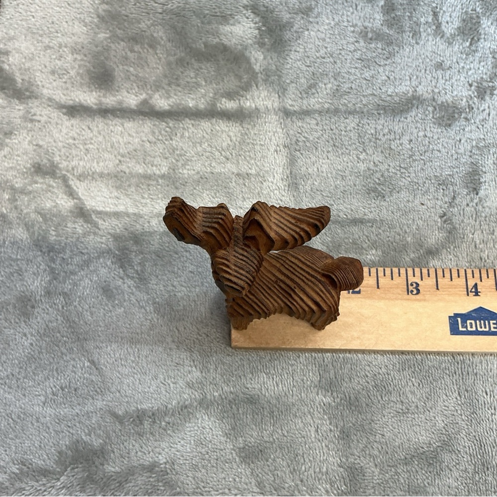 vintage wood grain carved reindeer buck sculpture MCM - Picture 2 of 10